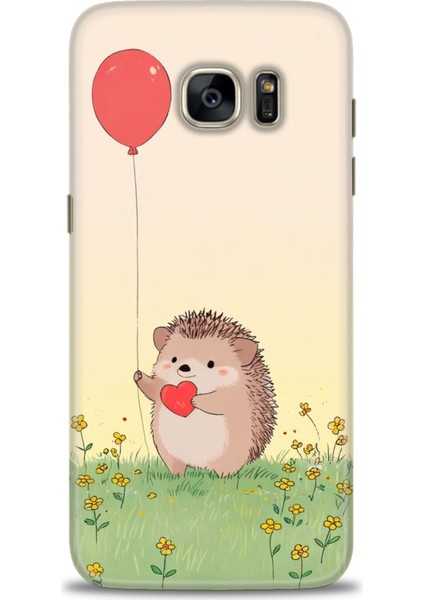 Samsung Galaxy S7 Edge Hd Baskılı Kılıf + Seramik Tam Kaplayan Ekran Koruyucu 305