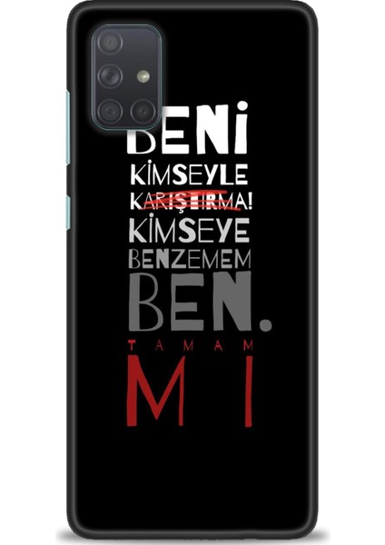 Samsung Galaxy A71 Hd Baskılı Kılıf + Seramik Tam Kaplayan Ekran Koruyucu 396