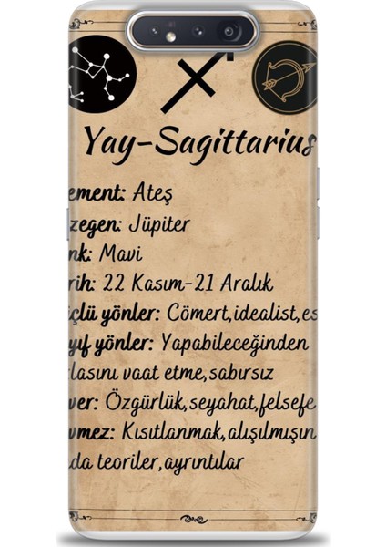 Samsung Galaxy A80 Hd Baskılı Kılıf + Seramik Tam Kaplayan Ekran Koruyucu 474