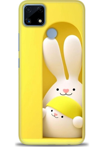 Realme C25 Kılıf Hd Baskılı Kılıf + Seramik Tam Kaplayan Ekran Koruyucu 72