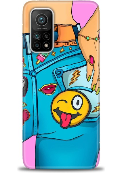 Xiaomi Mi 10T Kılıf Hd Baskılı Kılıf + Seramik Tam Kaplayan Ekran Koruyucu 448
