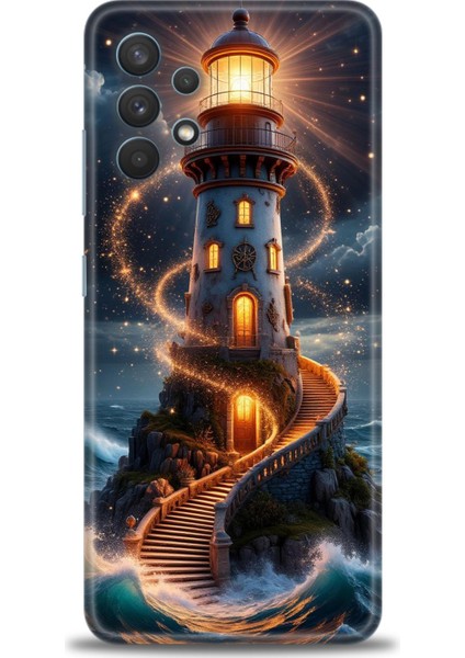 Samsung Galaxy A32 Hd Baskılı Kılıf + Seramik Tam Kaplayan Ekran Koruyucu 232