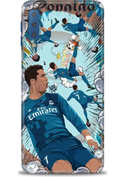 Samsung Galaxy A7 2018 Hd Baskılı Kılıf + Seramik Tam Kaplayan Ekran Koruyucu 1