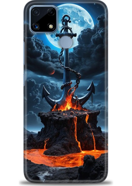 Realme C25 Kılıf Hd Baskılı Kılıf + Seramik Tam Kaplayan Ekran Koruyucu 240