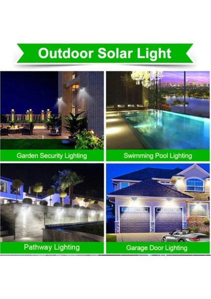 Güneş Enerjili Hareket Sensörlü IP65 Suya Dayanıklı 100 LED Lamba