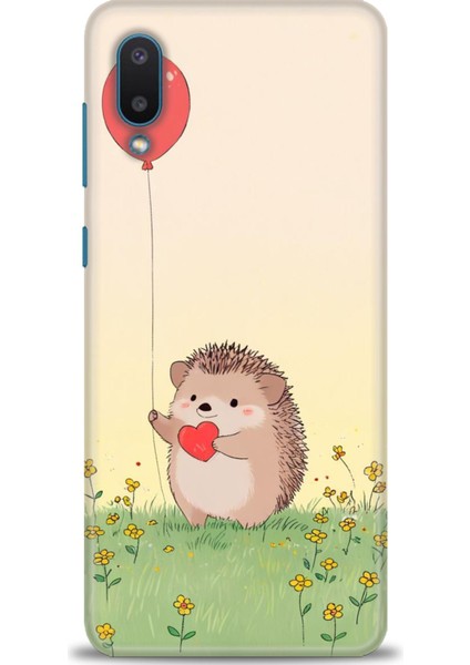 Samsung Galaxy A02 Hd Baskılı Kılıf + Seramik Tam Kaplayan Ekran Koruyucu 305