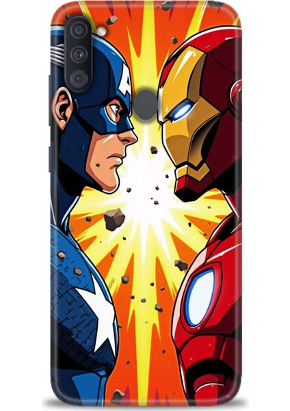 Samsung Galaxy A11 Hd Baskılı Kılıf + Seramik Tam Kaplayan Ekran Koruyucu 93