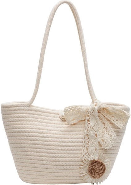 Mkjınmeı Dokuma Yazlık Tote Çanta Günlük Omuz Çantası (Yurt Dışından)