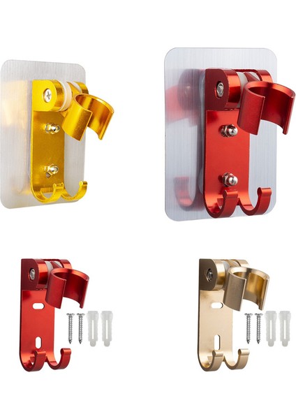 Altın 50 Duş Başlığı Braketi 2 Kanca ile Duvara Monte Alüminyum Duş Rafı Ayarlanabilir Yumruk (Yurt Dışından) indirimleri