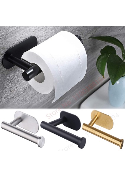 Kanca Gümüş 2 Adet Set Yapışkanlı Asılı Kağıt Rulosu Havlu Tutucu Banyo Tuvalet Depolama Standı Mutfak Düzenleyici Peçete Rafı Paslanmaz Çelik Duvara Montaj (Yurt Dışından)