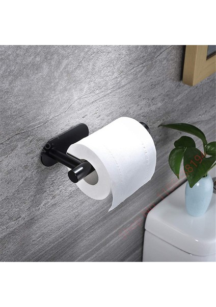Kanca Gümüş 2 Adet Set Duvara Monte Tuvalet Havlusu Kağıt Tutucu Yapışkanlı Siyah Gümüş Mutfak Rulo Kağıt Standı Asılı Peçete Rafı Banyo Aksesuarları Wc (Yurt Dışından)