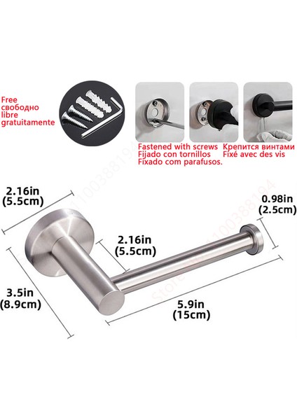 Vida Sabitleme Gümüş Yapışkanlı Asılı Kağıt Rulo Havlu Tutucu Banyo Tuvalet Depolama Standı Mutfak Düzenleyici Peçete Rafı Paslanmaz Çelik Duvara Montaj (Yurt Dışından)