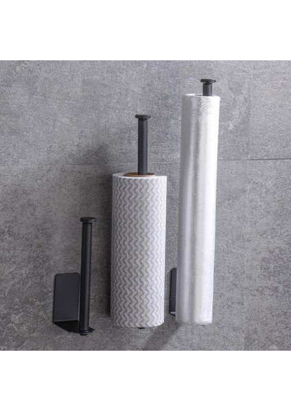 14.5 cm Gümüş Kendinden Yapışkanlı Siyah Gümüş Tuvalet Rulo Kağıt Havlu Duvara Asılı Tutucu Paslanmaz Organizatörler Banyo Punch- Raf Doku V27 (Yurt Dışından) fiyatları