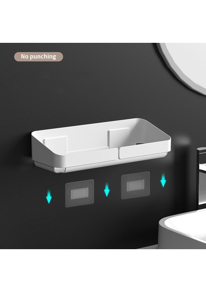 Sarı-Büyük Banyo Rafları Duvara Monte Kendinden Yapışkanlı Depolama Rafı Tuvalet Lavabo Yumruk Şampuan Tutucu Banyo Aksesuarları (Yurt Dışından)