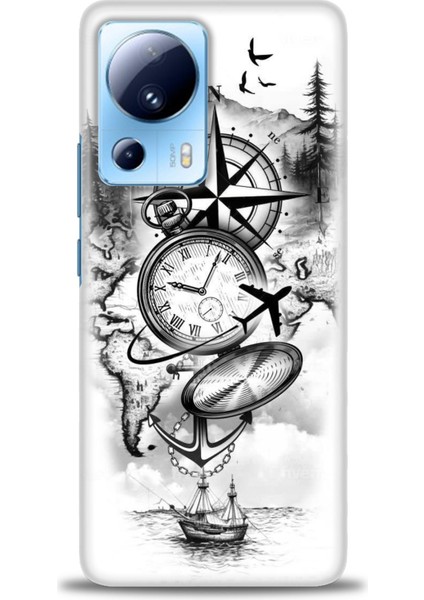 Xiaomi Mi 13 Lite Kılıf Hd Baskılı Kılıf + Seramik Tam Kaplayan Ekran Koruyucu 84