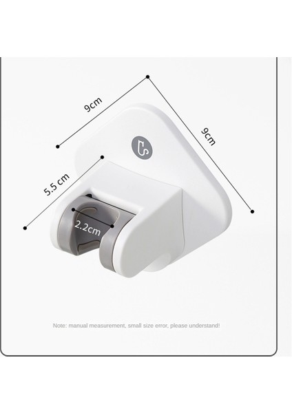 01 Beyaz Ayarlanabilir Banyo Kanca Yumruksuz Stand Braketi Modern Duş Başlığı Tutucu Temizleme Araçları Duvar Emme Tipi Matkapsız (Yurt Dışından)