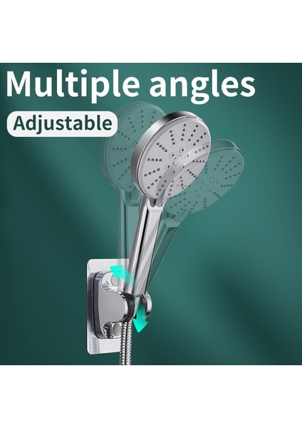 Gümüş Delikli Duş Braketi Ayarlanabilir Duş Başlığı Asılı Koltuk Banyo Duş Yağmur Lotus Gölgelik Sabit Duvar Tabanı (Yurt Dışından)