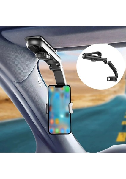 Araba Güneşlik Telefon Tutucu Çok Fonksiyonlu 360° Dönebilen Güneşlik Cep Telefonu Tutucu Iphone/samsung/android (Yurt Dışından)