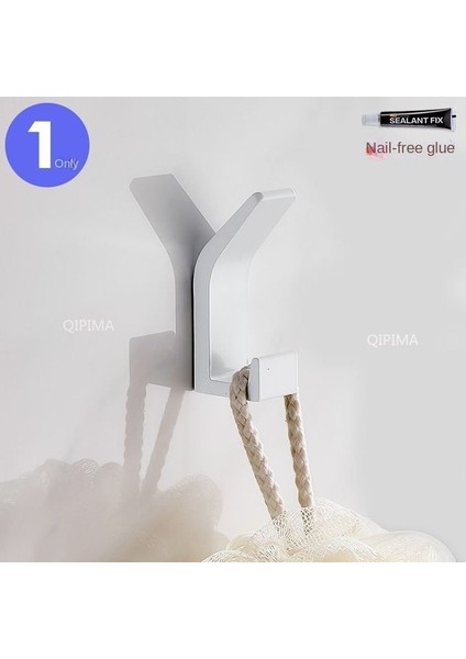 Beyaz 1pcs1 Kapı Ceket Askısı Havlu Banyo Havlusu Iz Içermeyen Minimalist Yapışkanlı Kanca Iskandinav Deliksiz Banyo Kanca Banyo (Yurt Dışından)