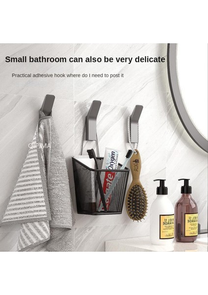 Beyaz 1pcs1 Kapı Ceket Askısı Havlu Banyo Havlusu Iz Içermeyen Minimalist Yapışkanlı Kanca Iskandinav Deliksiz Banyo Kanca Banyo (Yurt Dışından)