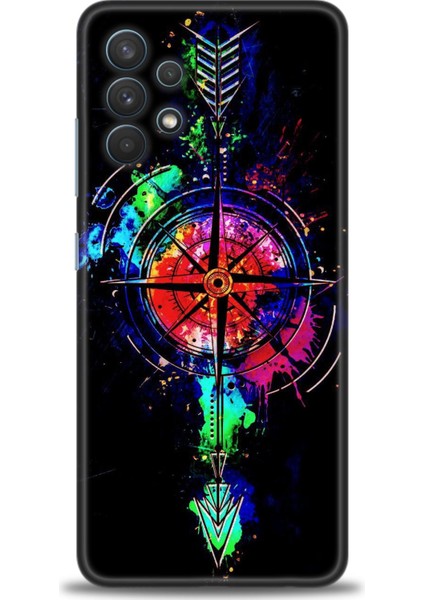 Samsung Galaxy A32 Hd Baskılı Kılıf + Seramik Tam Kaplayan Ekran Koruyucu 86