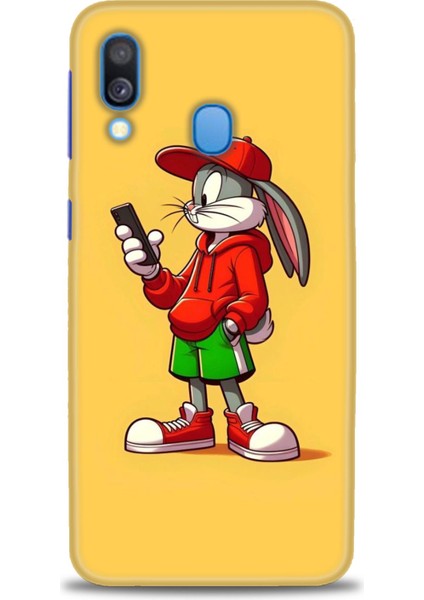 Samsung Galaxy A40 Hd Baskılı Kılıf + Seramik Tam Kaplayan Ekran Koruyucu 401