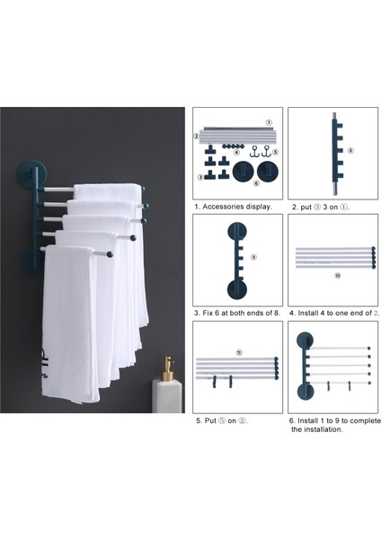 Beyaz 3 Katmanlı Duvara Montaj Yumruk Yapışkanlı Banyo Havlu Tutucu Askı Raf Raflı Dolap Organizatör Kapı Asılı Tutucu Organizatör Standı (Yurt Dışından) fırsatları