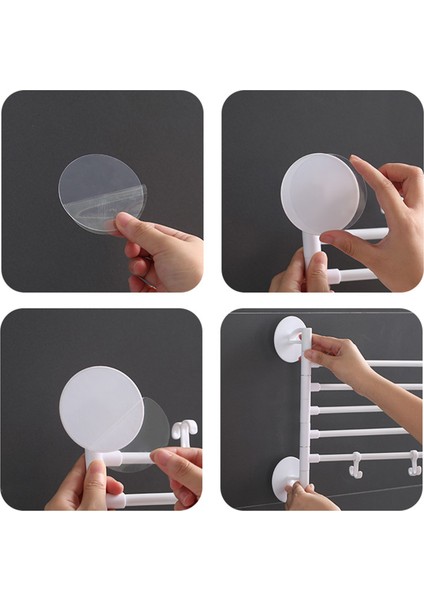 Beyaz 3 Katmanlı Duvara Montaj Yumruk Yapışkanlı Banyo Havlu Tutucu Askı Raf Raflı Dolap Organizatör Kapı Asılı Tutucu Organizatör Standı (Yurt Dışından) indirimleri