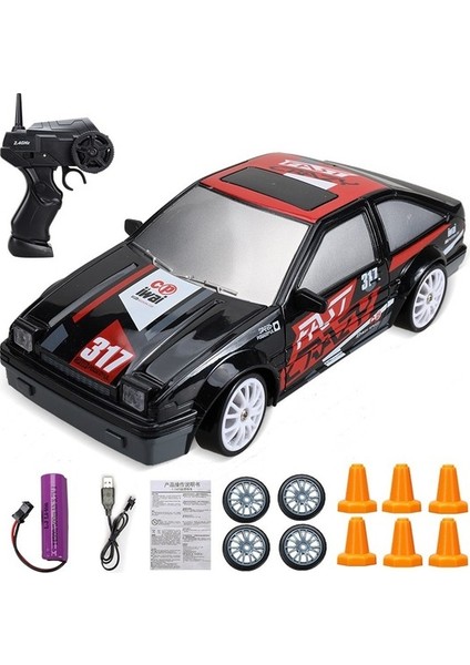 Mkjınmeı 2.4g Drift Rc Araba 4WD Rc Drift Araba Oyuncak Uzaktan Kumanda Gtr Modeli AE86 Araç Araba Rc Araba Yarışı Oyuncak Çocuklar Için Noel Hediyeleri (Yurt Dışından)