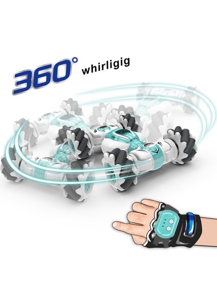 Mkjınmeı 2.4g Hareket Algılama Deformasyon Uzaktan Kumandalı Araba - Mavi (Yurt Dışından)