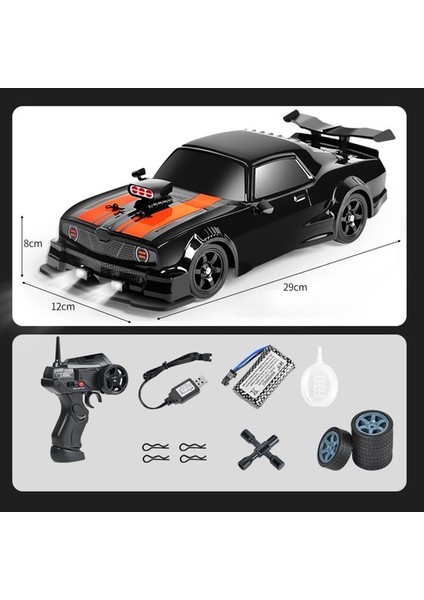 Mkjınmeı SC16A04 2.4g 4WD 1/16 Drift Rc Araba - Siyah (Yurt Dışından)