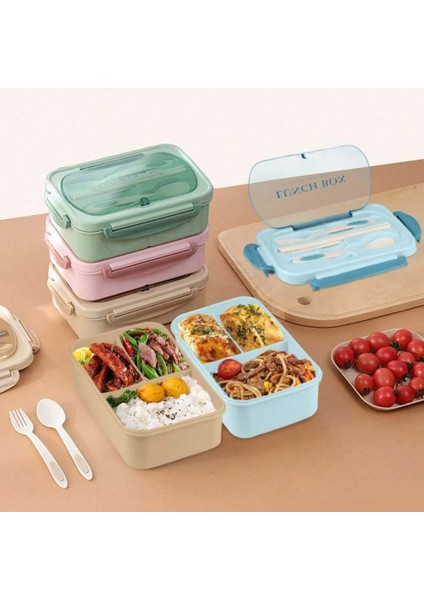 Bento Kutusu Öğle Yemeği Kutusu, Erkekler Kadınlar Için 4 Bölmeli Kaplar, Okula Dönüş Için Lunchable Gıda Kabı (Yurt Dışından)