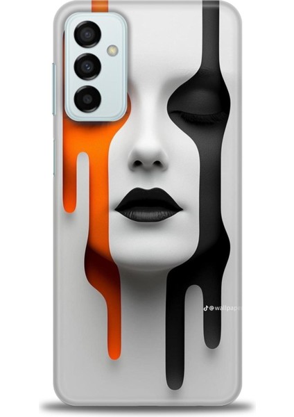 Samsung Galaxy M13 Hd Baskılı Kılıf + Seramik Tam Kaplayan Ekran Koruyucu 143