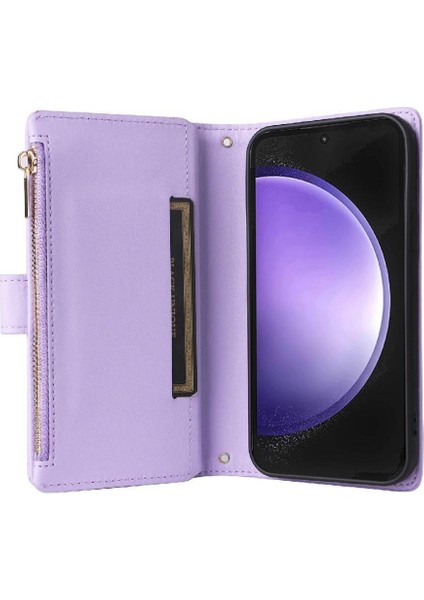 Samsung Galaxy S24 Fe Kayış Kart Yuvaları Için Flip Case Darbeye Cüzdan (Yurt Dışından)