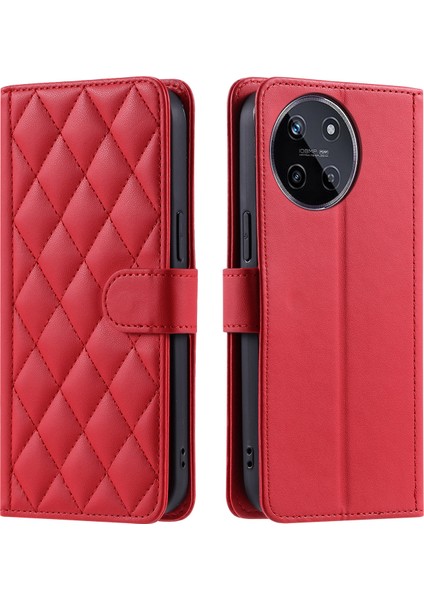 Realme 11 4g Manyetik Deri Kapaklı Ince Cüzdan Kılıfı Kickstandp Çıkarılabilir Askı Ipi (Yurt Dışından)