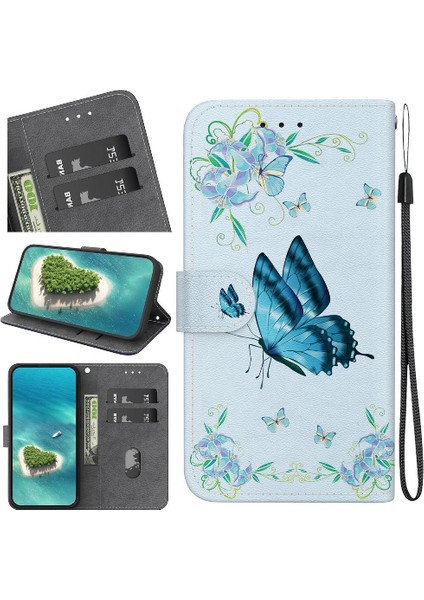 Onur 200 Lite Manyetik Kapatma Pu Deri Cüzdan Kart Yuvaları Için Kılıf (Yurt Dışından)