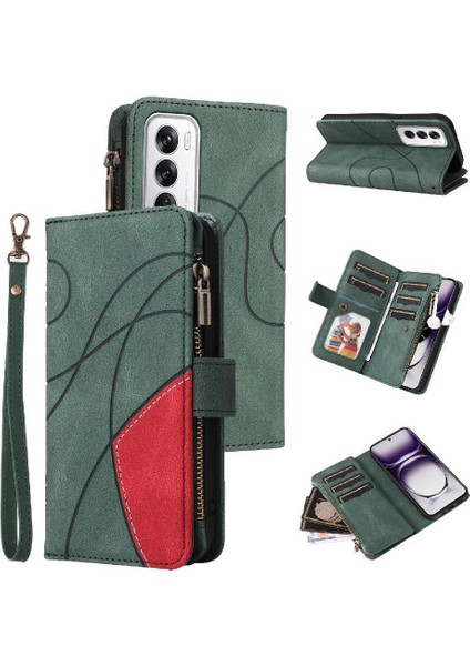 Oppo Oppo 12 5g Dokuz Kart Yuvaları Için Kılıf Kickstand Koruyucu Fermuar Tarzı (Yurt Dışından)
