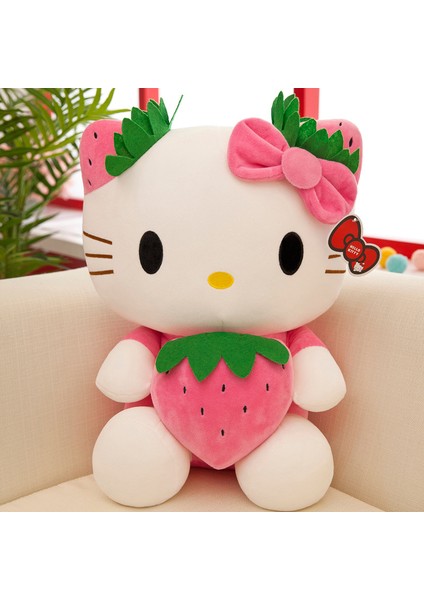 35CM Sevimli Hello Kitty Peluş Oyuncak Anime Sevimli Yastık Bebek Doldurulmuş Hayvan Çocuk Peluş Oyuncak Dekoratif Peluş (Yurt Dışından)