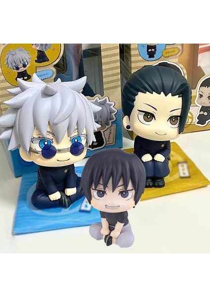 10CM Jujutsu Kaisen Mini Figür Satoru Gojo Figür Aksiyon Geto Suguru Heykeli Q Versiyonu Anime Modeli Pvc Koleksiyon Oyuncak Heykeli (Yurt Dışından)