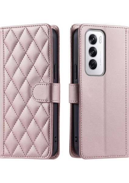 Oppo Reno 12 5g Manyetik Deri Kapaklı Ince Cüzdan Kılıfı Kickstandp Çıkarılabilir Askı Ipi (Yurt Dışından)