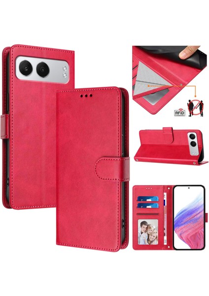 Oneplus Nord 4 Flip Book Deri Cüzdan Çapraz Askılı Bileklik Bileklik Rfıd Engelleme Kılıfı (Yurt Dışından)