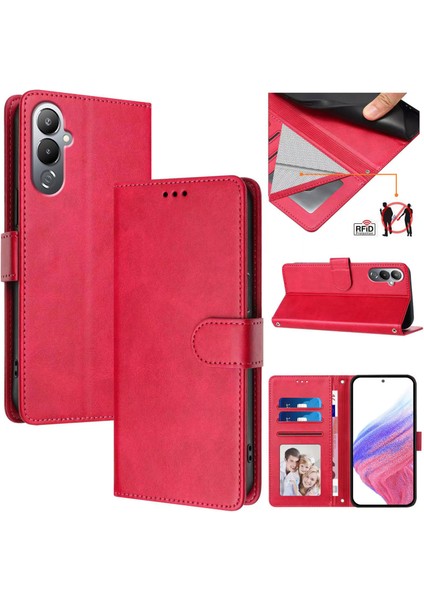 Tecno Pova 4 Pro Flip Book Deri Cüzdan Çapraz Askılı Bileklik Bileklik Rfıd Engelleme Kılıfı (Yurt Dışından)