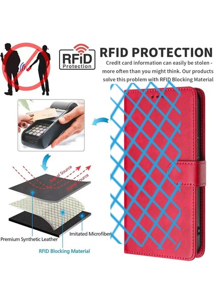 Tecno Pova 4 Pro Flip Book Deri Cüzdan Çapraz Askılı Bileklik Bileklik Rfıd Engelleme Kılıfı (Yurt Dışından)