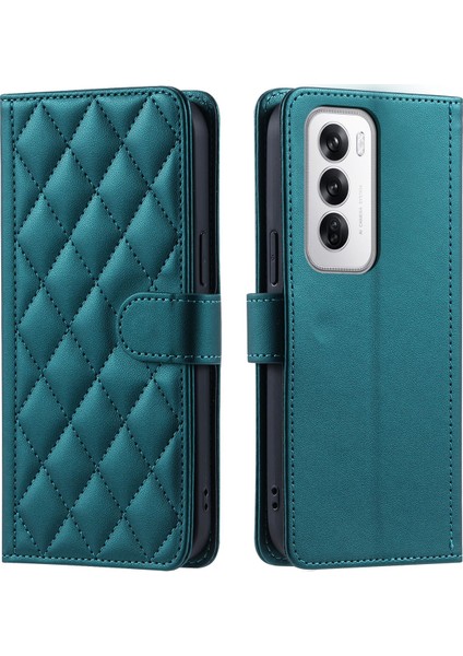 Oppo Reno 12 5g Manyetik Deri Kapaklı Ince Cüzdan Kılıfı Kickstandp Çıkarılabilir Askı Ipi (Yurt Dışından)
