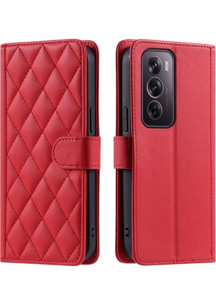 Oppo Reno 12 Pro 5g Manyetik Deri Kapaklı Ince Cüzdan Kılıfı Kickstandp Çıkarılabilir Askı Ipi (Yurt Dışından)
