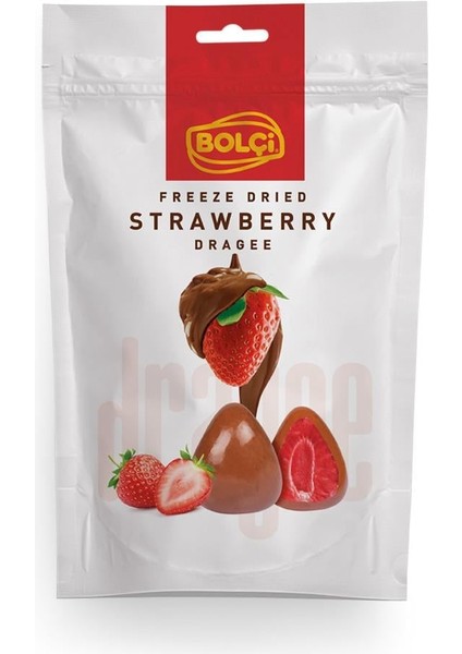 Sütlü Çikolatalı Çilek Draje 80G