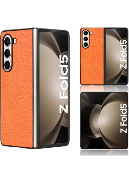 Samsung Galaxy Z Için Şık Klasik Durumda Kat 5 Klasik Timsah Moda (Yurt Dışından)