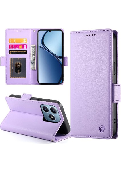 Realme C63 Cüzdan Günlük Kullanım Flip Kart Yuvaları Iş Için Flip Case (Yurt Dışından)
