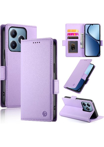 Realme C63 Cüzdan Günlük Kullanım Flip Kart Yuvaları Iş Için Flip Case (Yurt Dışından)