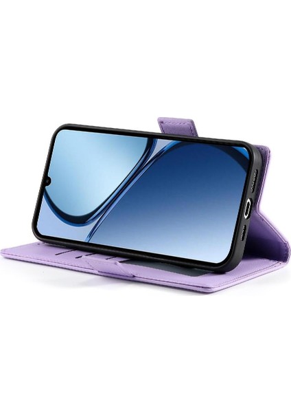 Realme C63 Cüzdan Günlük Kullanım Flip Kart Yuvaları Iş Için Flip Case (Yurt Dışından)